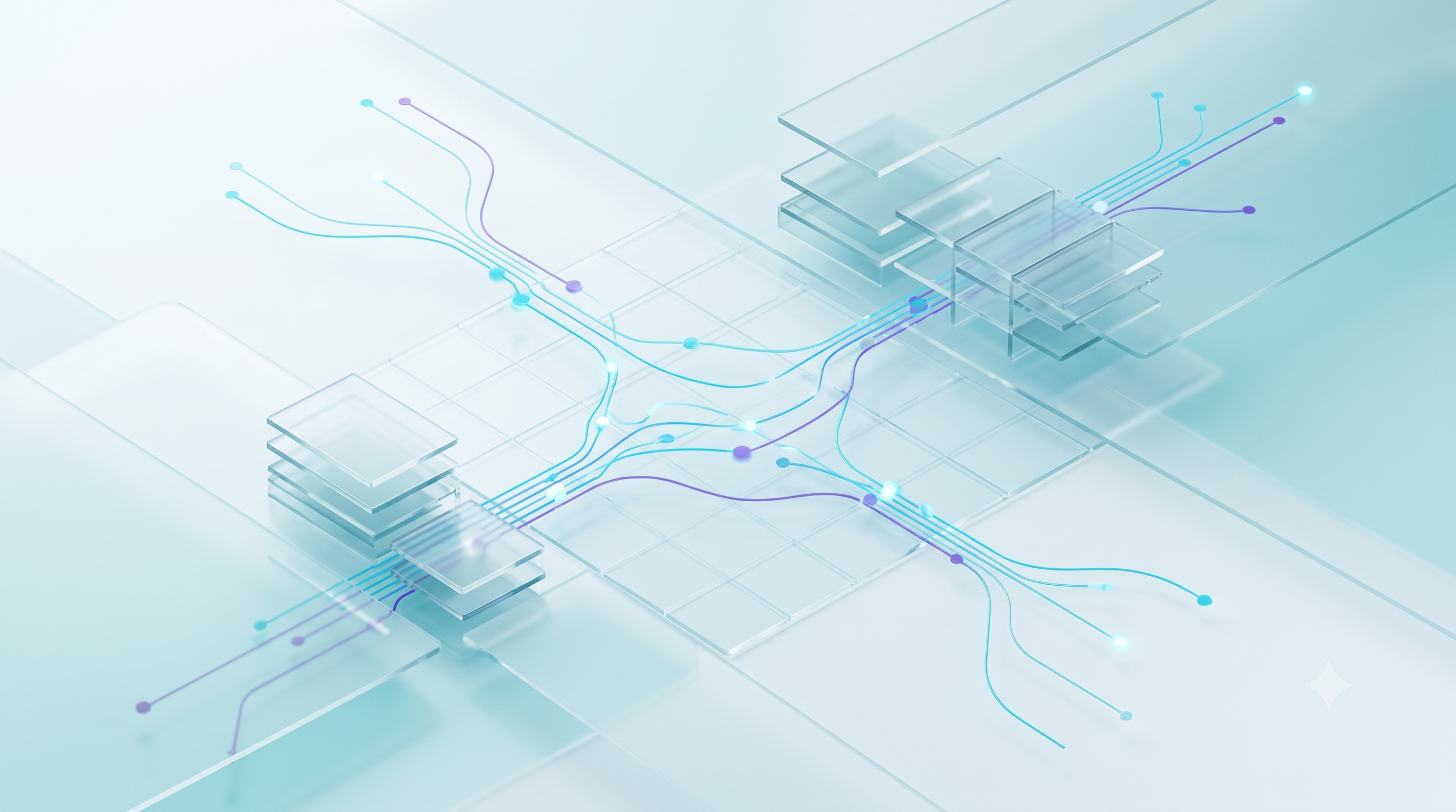 Composição abstrata representando um atendimento digital organizado